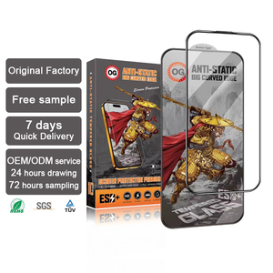 Og Armor Tiger Chống Scratch 9H ESD Điện Thoại Di Động HD Bảo Vệ Màn Hình Phim Tempered Glass Đối Với iPhone Đen 3D Rounded Cạnh 2.5D - Product Image 1