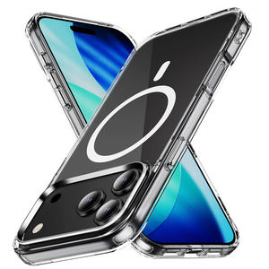 TPU <span class=keywords><strong>trasparente</strong></span> ricarica Wireless magnetica per custodia magnetica per <span class=keywords><strong>iPhone</strong></span> 17 Air 12 <span class=keywords><strong>Mini</strong></span> 11 Pro XS Max X XR 7 8 Plus <span class=keywords><strong>Cover</strong></span> Mobile - Product Image 1