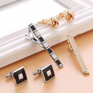 Bán buôn nhà sản xuất tùy chỉnh logo kim loại <span class=keywords><strong>Brass</strong></span> Khuy măng sét phát hiện Tie Pin Khuy măng sét Bộ quà tặng - Product Image 5