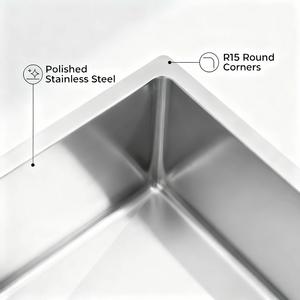 Fregadero <span class=keywords><strong>de</strong></span> <span class=keywords><strong>Cocina</strong></span> <span class=keywords><strong>de</strong></span> una Sola Tina Anti-Ruido, Fabricante <span class=keywords><strong>de</strong></span> Fregaderos <span class=keywords><strong>de</strong></span> <span class=keywords><strong>Cocina</strong></span> <span class=keywords><strong>de</strong></span> 812*457*254 mm, 32 Pulgadas, Fregadero <span class=keywords><strong>de</strong></span> <span class=keywords><strong>Cocina</strong></span> Bajo Encimera <span class=keywords><strong>de</strong></span> Acero Inoxidable 304, Hecho a Mano - Product Image 3