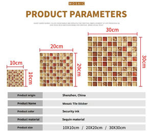 PVC工厂防水马赛克墙纸贴纸厨房3D墙板浴室Papel Tapiz自粘Pegatina De parred - Product Image 6