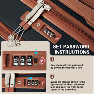 Juego de Maletas de 3 Piezas, 20 Pulgadas, con Puerto USB, Carcasa Rígida de ABS, Envío Gratis en EE. UU., Disponible en Stock, Compatible con Dropshipping - Product Image 6