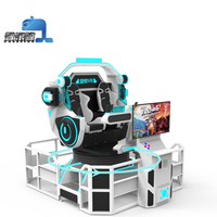 JiaYi 9D VR Double Sièges Chaise Rotative à 360 Degrés Machine de Jeu Simulateur Centres de Divertissement Intérieurs Commerciaux Métal & Plastique
