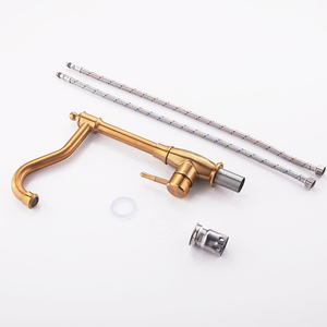 304 D'eau Chaude Et Froide En Acier inoxydable pour <span class=keywords><strong>doré</strong></span> <span class=keywords><strong>robinet</strong></span> de <span class=keywords><strong>cuisine</strong></span> par la poignée et trou évier <span class=keywords><strong>robinet</strong></span> - Product Image 5