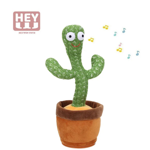 HEYWIN Cactus jouet en peluche secoué danse chant mignon enfants musique jouet bébé chant électrique jouet en peluche