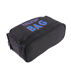 2026 Wholesale National Two-Layer Custom Logo Travel for Storage <b>Bags</b> Zipper Cosmetic Makeup Microfiber Polyester wash <b>bags</b> - Product Image 2