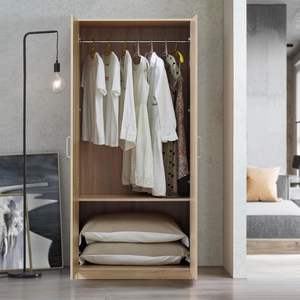 Armoire moderne en bois 176X80X52 <span class=keywords><strong>cm</strong></span> Armoire MDF 1 compartiment 1 tringle à vêtements, 1 étagère inférieure Chêne Sonoma - Product Image 1