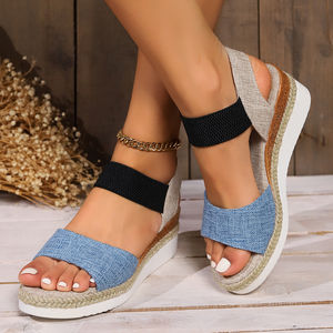 Nuevas Sandalias Casuales Ligeras de Mujer con Nudo de Mariposa y Suela de Cáñamo, Boca de Pez, Plataforma Gruesa H-820 (Colección 2025) - Product Image 6
