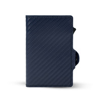 HOT CRAMPON DISKON! Dompet Kartu Tipis Anti RFID dengan Cetak Laser Fashion, Tombol Otomatis, dan Penjepit Kartu Kredit