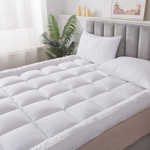 <span class=keywords><strong>Surmatelas</strong></span> en microfibre <span class=keywords><strong>4</strong></span> pouces/10 <span class=keywords><strong>cm</strong></span> Supersoft Box Sangles d'angle élastiques et cousues - Product Image 1
