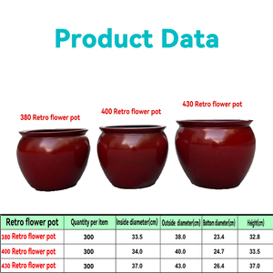 Fabricant sur mesure moderne grande <span class=keywords><strong>jardinière</strong></span> <span class=keywords><strong>ronde</strong></span> en <span class=keywords><strong>plastique</strong></span> Pot de fleur extérieur rétro PP plantation d'arbres Pots de fleurs - Product Image 6