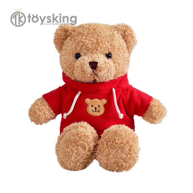 Custom Stuffed Animal Cute Plush Teddy Bear in a Hoodie with Logo