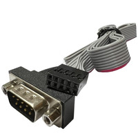 Cable deflector de puerto serial com de 9 pines, cable plano de expansión DB9, macho/DuPont 10P 2,54