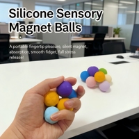 Balle sensorielle magnétique thermochromique en silicone avec design texturé pour soulager le TDAH - Unisexe, à partir de 14 ans