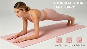 Tapete de Yoga NBR de Alta Densidad de 10 mm, 23%-26% de Contenido de Caucho, Celda Cerrada, 85% Antideslizante, Tapete de Ejercicio para Gimnasio en Casa - Product Image 6