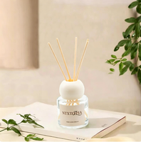Diffuseur sans flamme de 50 ml, parfum gardénia, adapté aux chambres d'hôtel, locations de vacances, chambres et salles de bain