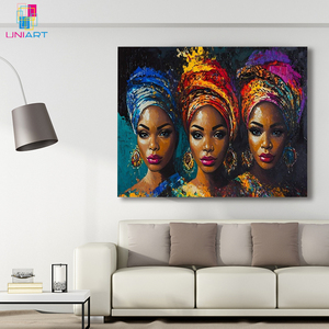 UNIART High End Quality Nubian <strong>Queen</strong> Canvas <strong>Art</strong> African Style Artwork with Frame Canvas Printing Wall <strong>Art</strong> for Home Decoration - Product Image 4