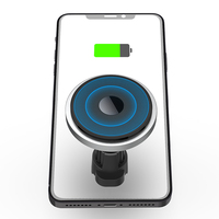 Support d'évent de voiture à charge rapide 10W chargeur sans fil certifié Qi connexion de type C aimant support de voiture téléphone portable sortie 15W