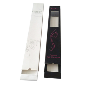 กล่องกระดาษหรูหราที่กำหนดเองสง่างามสานวิกผมรวมกลุ่มต่อผมกล่องบรรจุภัณฑ์ที่มีโลโก้พิมพ์ - Product Image 3