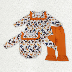 Ensemble haut à manches courtes et pantalon à volants pour bébé fille - Product Image 2