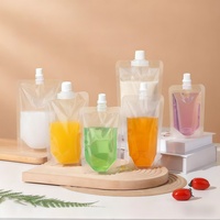 Sachets Doypack PE à bec verseur recyclables, très demandés, pour boissons froides, thé au lait, café, soda, eau minérale, whisky, jus