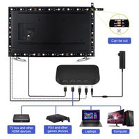 Boîte de synchronisation HDMI Tuya WIFI, bande lumineuse LED intelligente pour téléviseur, commande vocale avec Alexa et Google Assistant, lumière de synchronisation HDMI