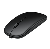 AIAMX Mouse Gaming optikal, cahaya penuh warna ramping 2.4Ghz 800-1600dpi Laptop kustom pengisian daya