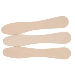 Cuchara de helado de madera desechable Venta caliente Cucharas de helado biodegradables de abedul de alta calidad con precio bajo