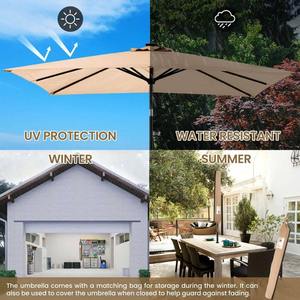 <span class=keywords><strong>Parasol</strong></span> <span class=keywords><strong>rectangulaire</strong></span> <span class=keywords><strong>de</strong></span> 9 pieds X 7 pieds <span class=keywords><strong>Parasol</strong></span> d'extérieur moderne <span class=keywords><strong>Parasol</strong></span> <span class=keywords><strong>de</strong></span> jardin commercial au bord <span class=keywords><strong>de</strong></span> la piscine <span class=keywords><strong>Parasol</strong></span> <span class=keywords><strong>de</strong></span> marché avec lumières solaires - Product Image 3