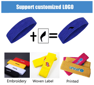 Diademas Deportivas Absorbentes de Algodón Terry con Logotipo Personalizado Bordado para Gimnasio, Entrenamiento, Tenis, Baloncesto, Fitness - Product Image 2