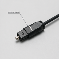 Câble à fibre optique numérique Toslink 2,2 mm Hi-Fi OEM ODM 1 cœur pour projecteur HDTV, gaine PVC tressée, direct usine