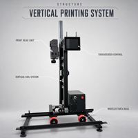Printer Inkjet Dinding Vertikal 3D I3200 Print Head Mural Dinding Kontrol Otomatis Garansi 1 Tahun Baru Tinta UV