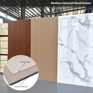 Panneau mural en <span class=keywords><strong>bois</strong></span> grainé, prix d'usine OEM, placage de <span class=keywords><strong>bois</strong></span> de charbon de bambou, revêtement décoratif intérieur pour hôtel et espace commercial - Product Image 2