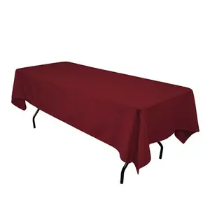 White Tablecloth Reador Wholesale Rectangle Tablecloth 6 Foot Table In Washable Polyester White Table Cloths For Events