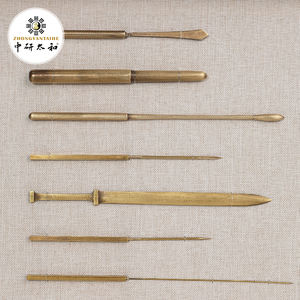 Affichage du spectre d'échantillons d'aiguilles d'acupuncture avec cadre Médecine chinoise ancienne des instruments chirurgicaux des dynasties - Product Image 5