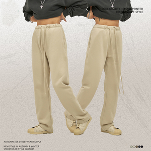 Custom <strong>Essentials</strong> Oversized French Terry Cotton Men Ladies Straight Wide Leg Baggy Sweatpants <strong>Pants</strong> - Product Image 1
