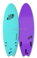 Planche de surf softboard de 6 pouces avec noyau en EPS et nez et queue renforcés en fibre de verre pour l'école de surf, technologie de mise sous vide