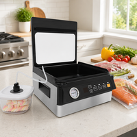 Sellador de Alimentos al Vacío con Pantalla de Vacío de 4.3L y Cámara de -98Kpa para Salsas, Sopas, Carnes y Leche