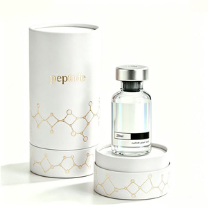 Emballage en tube de papier cosmétique pour peptides, flacon aseptique de 20 ml avec design en feuille d'or, logo personnalisable - Product Image 4