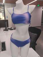 Traje de Baño de 3 Piezas de Alta Calidad para Mujer, Bikini, Ropa de Playa, Blusa con Cordones y Estampado Tie-Dye, Traje de Baño Sexy