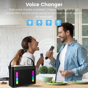 ลำโพงบลูทูธซับวูฟเฟอร์ไร้สายพร้อมไมโครโฟนคู่สำหรับคาราโอเกะ เสียงเบสหนักแน่นทันสมัย เหมาะสำหรับใช้ในบ้าน งานปาร์ตี้ และกลางแจ้ง รองรับ USB และ AUX - Product Image 3