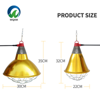 Nouvelle Lampe Chauffante Infrarouge en Verre Étanche WQXM 100W/150W/200W/250W 220V, Ampoule Rouge à Effet Nid d'Abeille pour Couveuse de Poussins