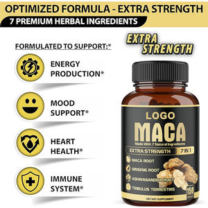 Capsula di radice di Maca organica sfusa più radice di Ginseng Ashwagandha fabbrica di integratori energetici a base di erbe Maca nera - Product Image 2