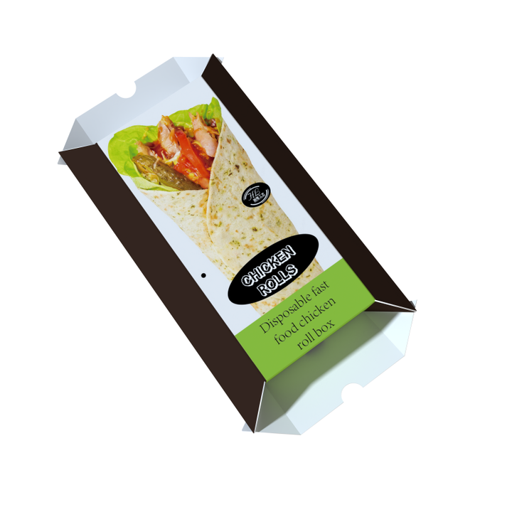 Wholesale Mexican Chicken Roll Paper Box with logo Pillow Shaped Paper