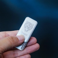 Spinner de Metal EDC Personalizable con Cabeza de Tigre para Niños, Juguete Antiestrés de Empujar con la Mano, Tarjeta Recta, Moneda, para Manos Activas