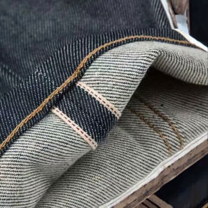 กางเกงยีนส์วินเทจผู้ชาย ผ้าฝ้าย 100% สีเหลือง 15 ออนซ์ ผ้าญี่ปุ่นเนื้อหนัก ป้าย Pearl ผ้าดิบยีนส์วินเทจ ย้อมเส้นด้ายแบบ Snow Neppy Selvedge สำหรับเด็กผู้ชาย - Product Image 2