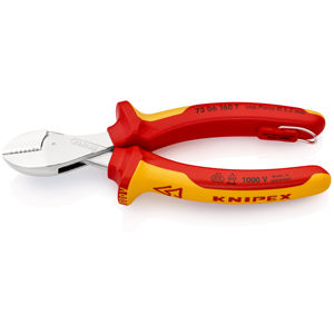 KNIPEX 73 06 160 T BK X-Cut Cortador diagonal compacto aislado con mangos con empuñaduras multicomponentes probadas - Product Image 1