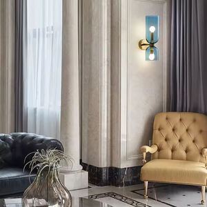 न्यूनतम होटल कॉरिडोर दीवार लैंप लोहे का ग्लास सजावटी वातावरण दीपक - Product Image 6