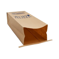Sacs d'emballage alimentaire personnalisés en papier kraft pour pain et frites avec fonds carrés et bandes adhésives