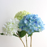 Bunga buatan Hydrangeas, hiasan dalam ruangan sentuhan asli untuk rumah kayu kaca keramik Hari Valentine Paskah